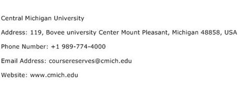 central michigan university email